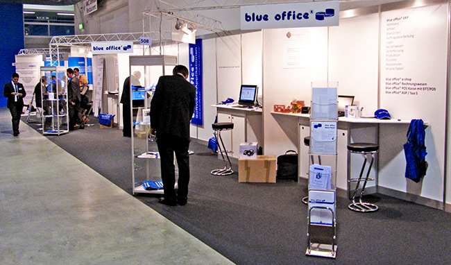 blue office KMU-Software Stand an der topsoft 2011