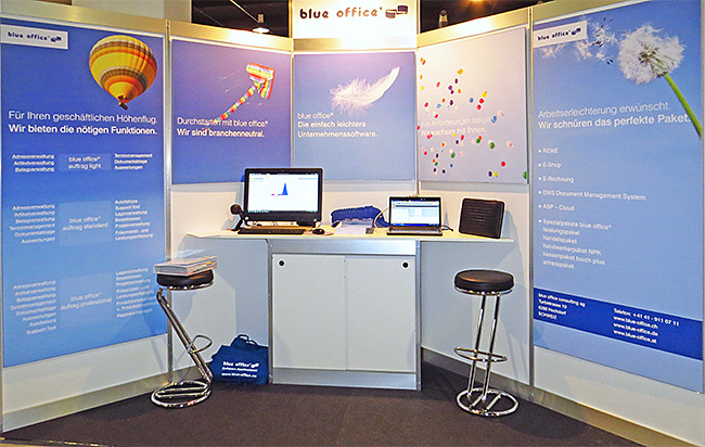 blue office KMU-Software Stand an der topsoft 2012